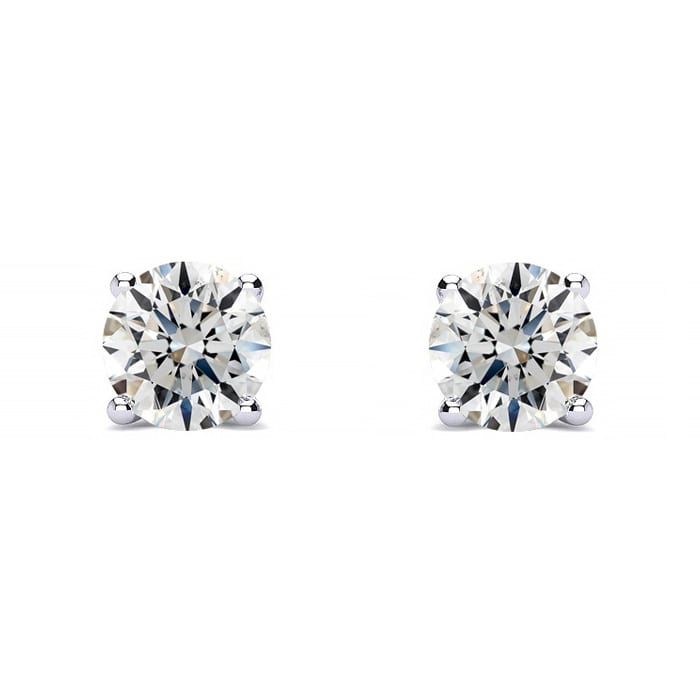 1/2 Carat Diamond Stud Earrings In Platinum