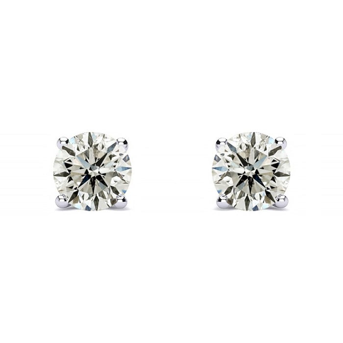 1/3 Carat Diamond Stud Earrings In Platinum