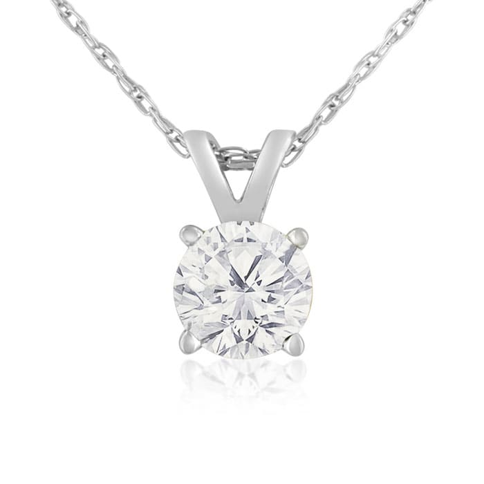 2/3ct 14k White Gold Diamond Pendant