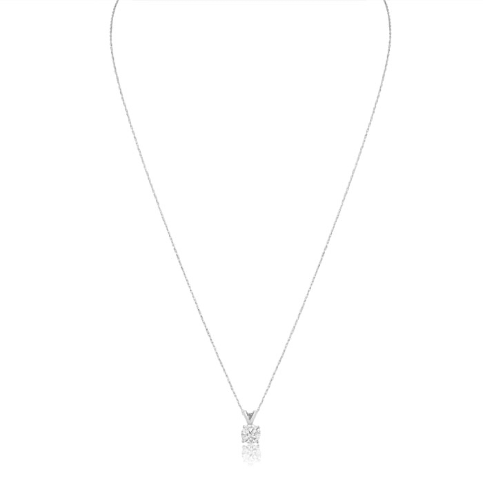 2/3ct 14k White Gold Diamond Pendant
