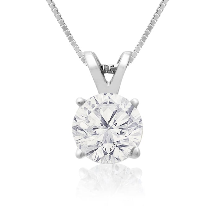 .85ct 14k White Gold Diamond Pendant