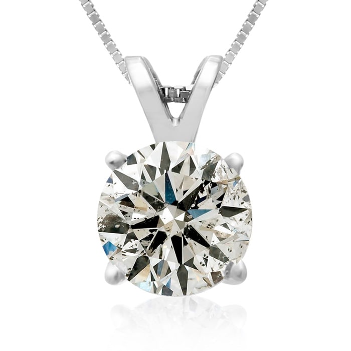 2ct Diamond Pendant in 14k White Gold
