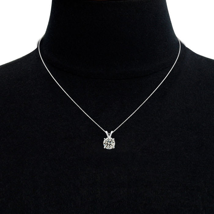 2ct Diamond Pendant in 14k White Gold
