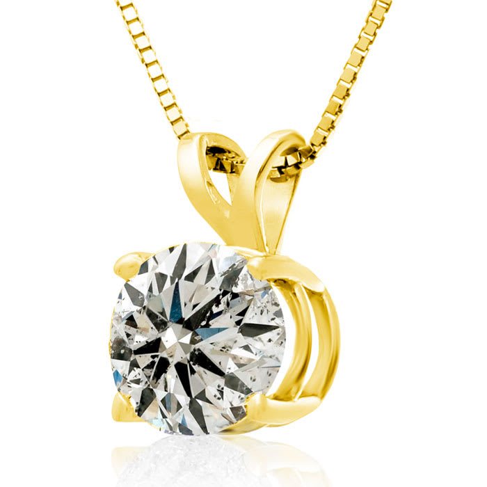2.00ct Diamond Pendant in 14k Yellow Gold
