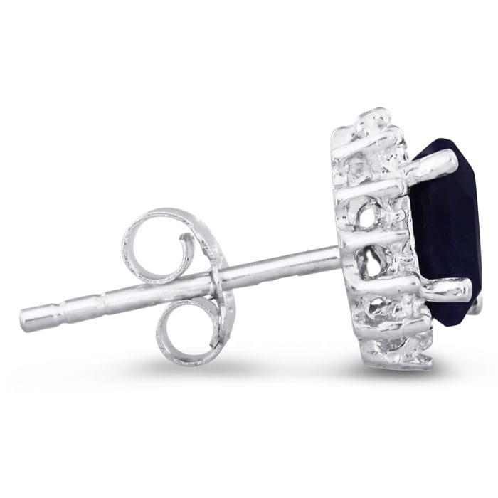 1ct Sapphire and Diamond Earrings
