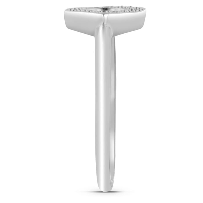 Bolt Ring With Diamonds Crafted In Solid Sterling Silver