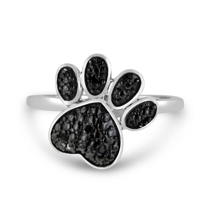Dog paw diamond ring discount