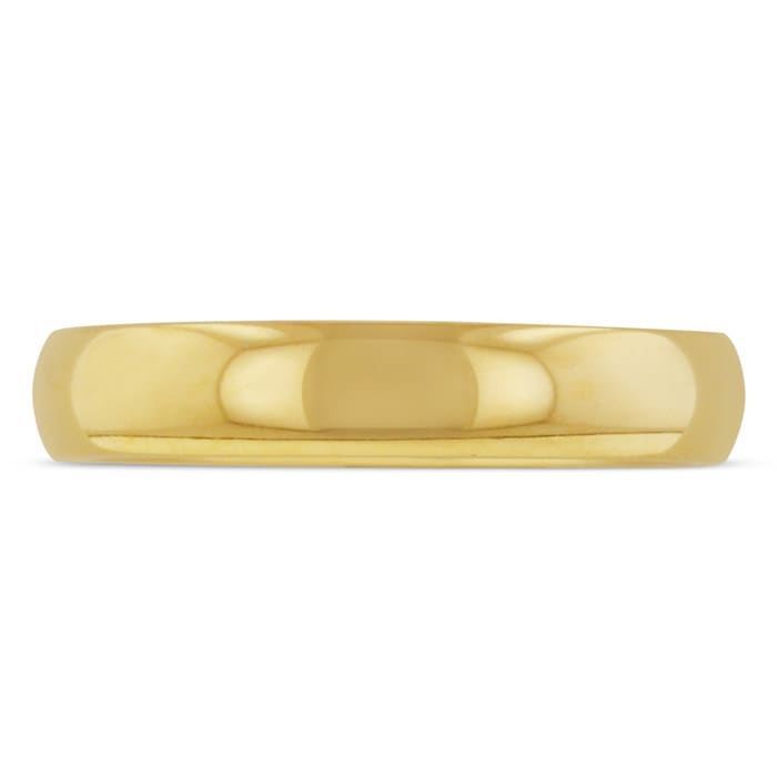 4mm Gold Polished Titanium Wedding Band
