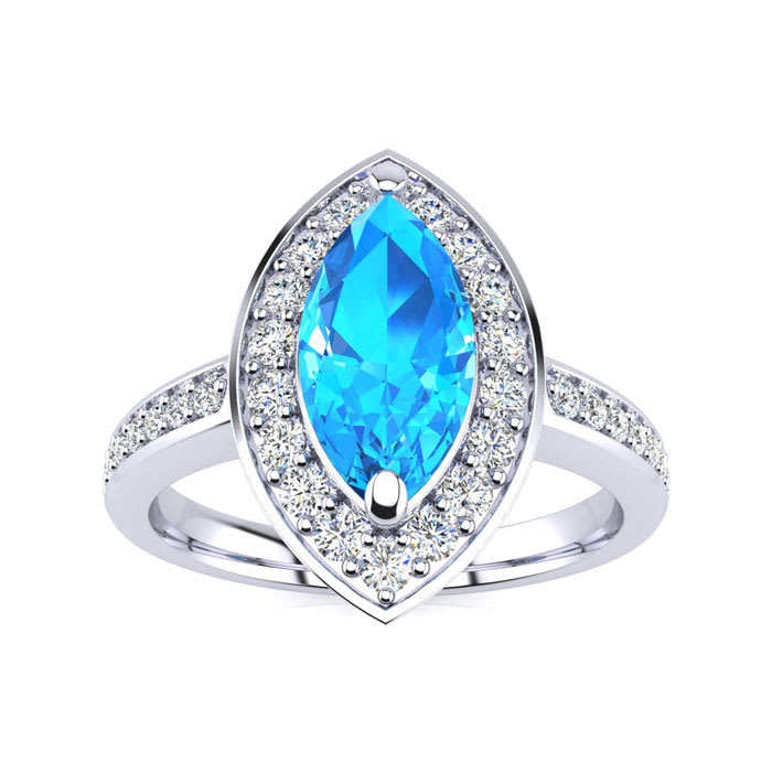 Blue marquise diamond discount