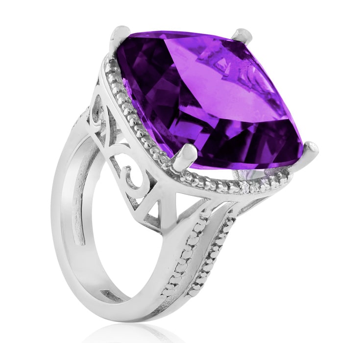 12ct Purple Amethyst Cocktail Ring