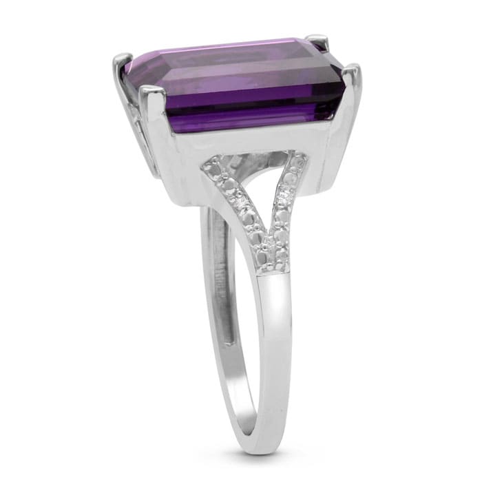 Unreal, Massive 10 Carat Vibrant Amethyst and Diamond Ring! Killer Ring, Killer Price!