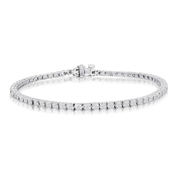2 1/2 Carat Diamond Tennis Bracelet In 14 Karat White Gold, 6 Inches