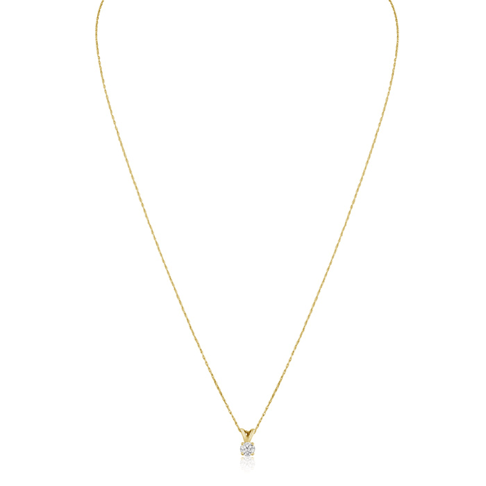 1/4ct 14k Yellow Gold Diamond Pendant
