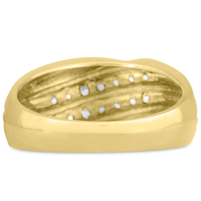 Men's 1/2ct Diamond Ring In 10K Yellow Gold