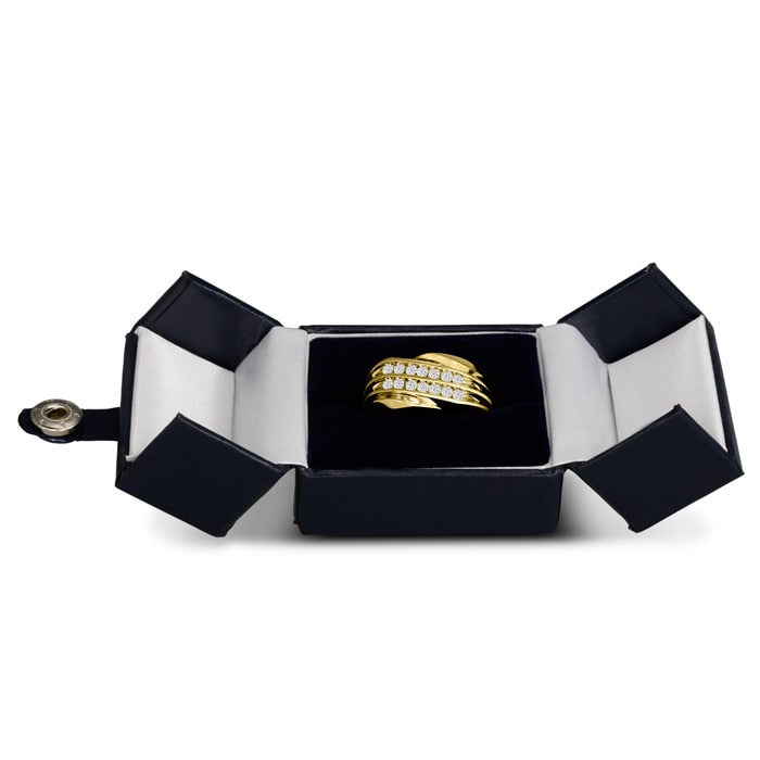 Men's 1/2ct Diamond Ring In 10K Yellow Gold