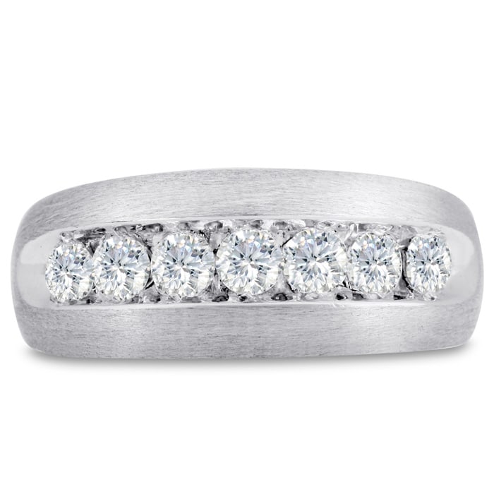 Men's 1ct Diamond Ring In 10K White Gold