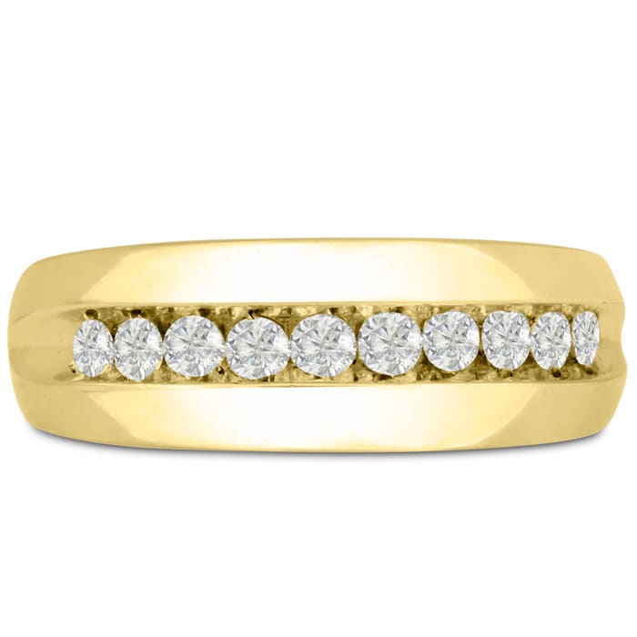 Men's 1/2ct Diamond Ring In 14K Yellow Gold