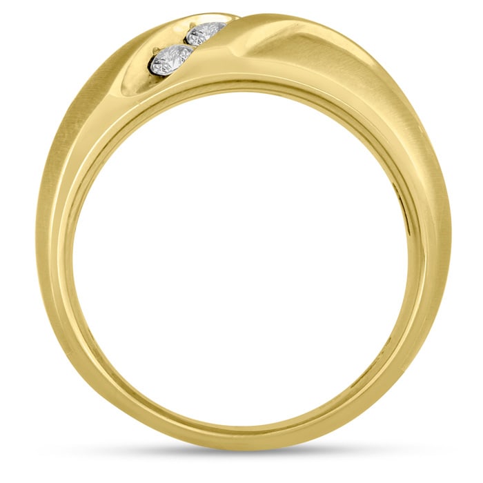 Men's 1/2ct Diamond Ring In 14K Yellow Gold