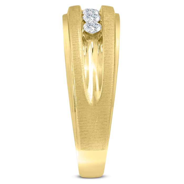 Men's 1/2ct Diamond Ring In 10K Yellow Gold