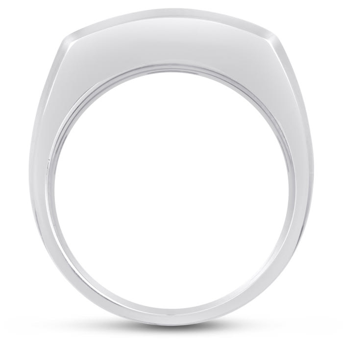 Men's 3/4ct Diamond Ring In 10K White Gold