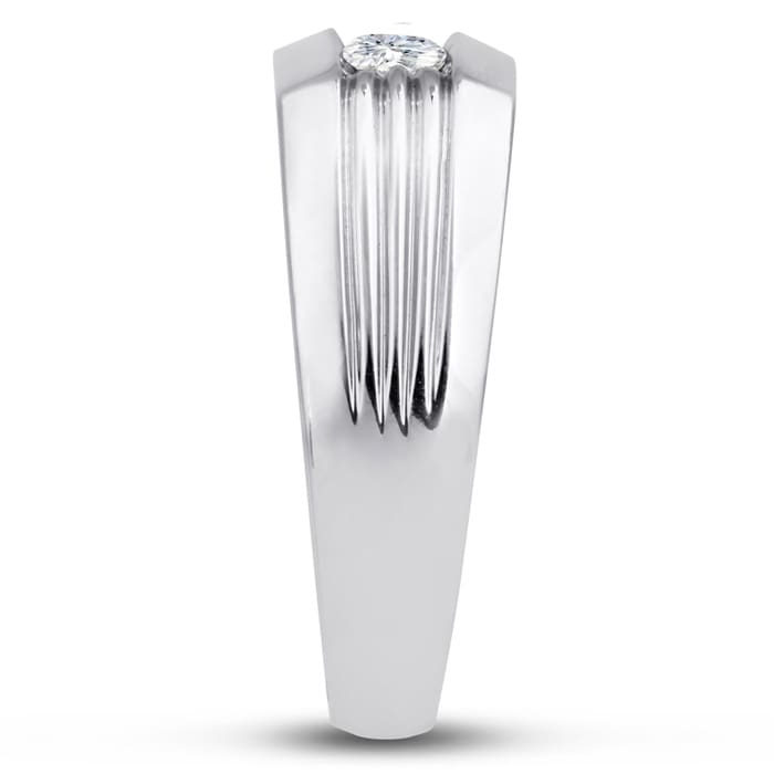 Men's 3/4ct Diamond Ring In 10K White Gold