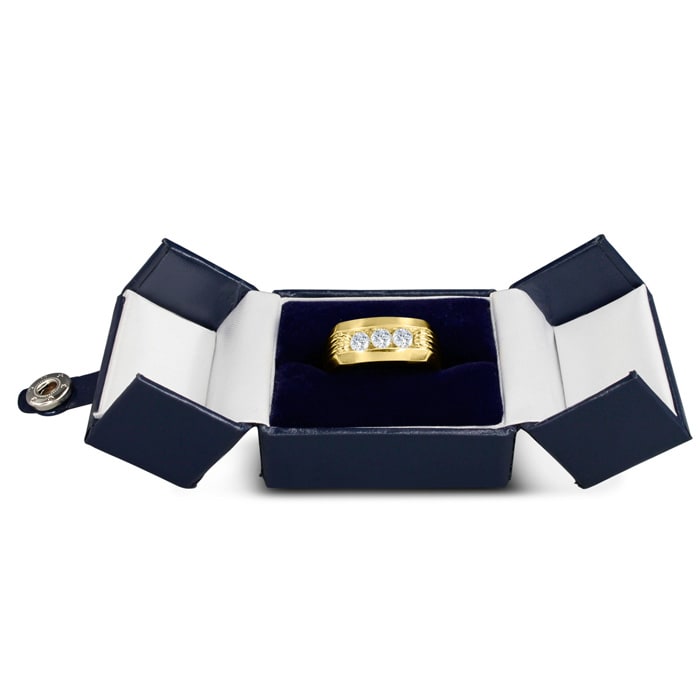 Men's 3/4ct Diamond Ring In 10K Yellow Gold