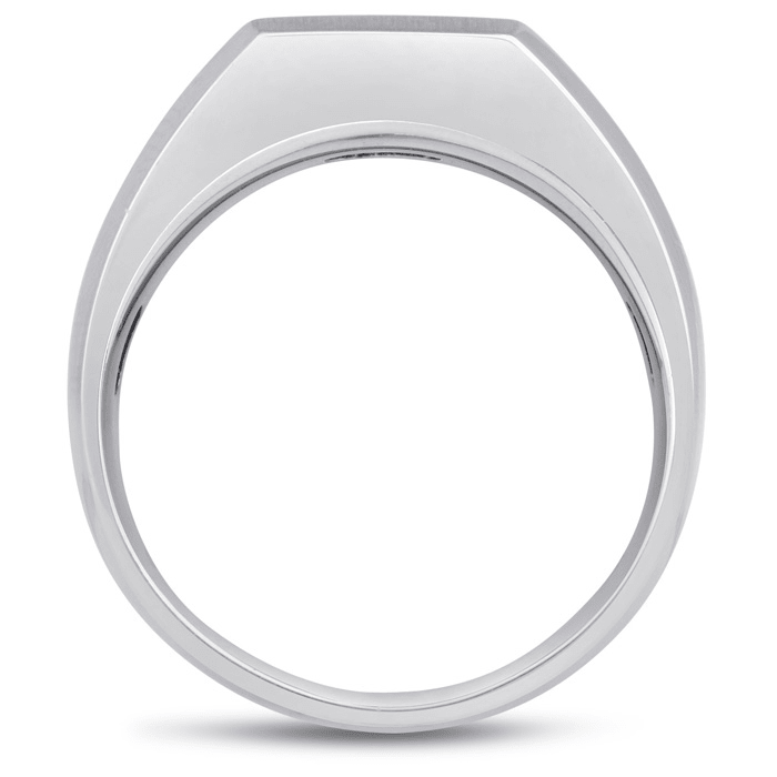 Men's 1/2ct Diamond Ring In 14K White Gold