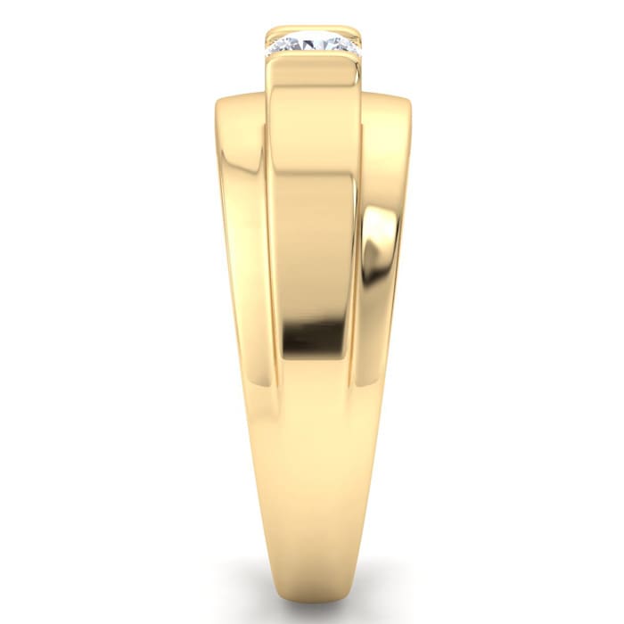 Men's 1/3ct Diamond Ring In 10K Yellow Gold