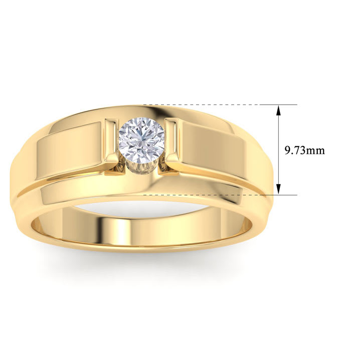 Men's 1/3ct Diamond Ring In 10K Yellow Gold