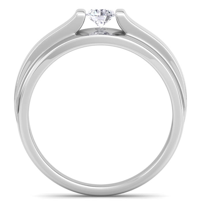 Men's 1/3ct Diamond Ring In 14K White Gold