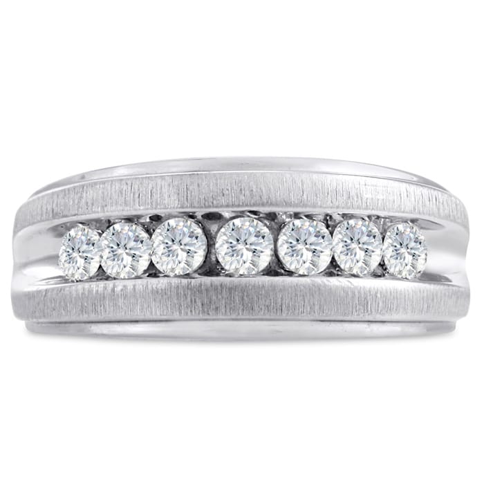 Men's 3/4ct Diamond Ring In 10K White Gold