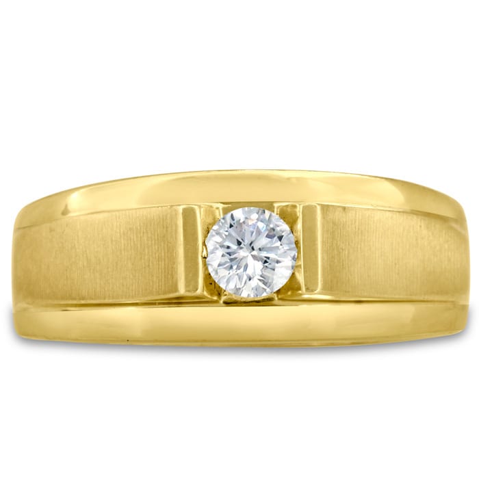 Men's 1/3ct Diamond Ring In 14K Yellow Gold