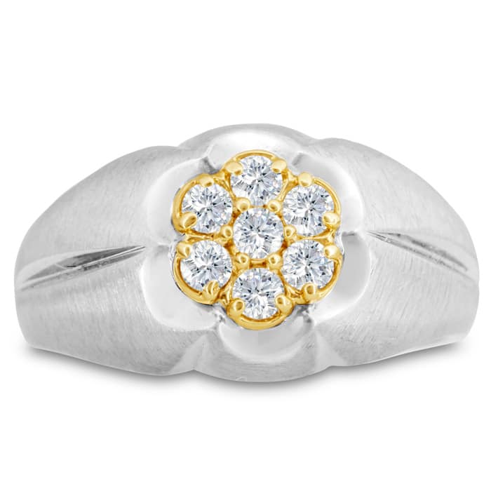 Men's 1/2ct Diamond Ring In 10K Two-Tone Gold