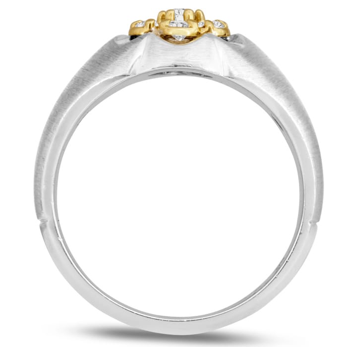Men's 1/2ct Diamond Ring In 14K Two-Tone Gold