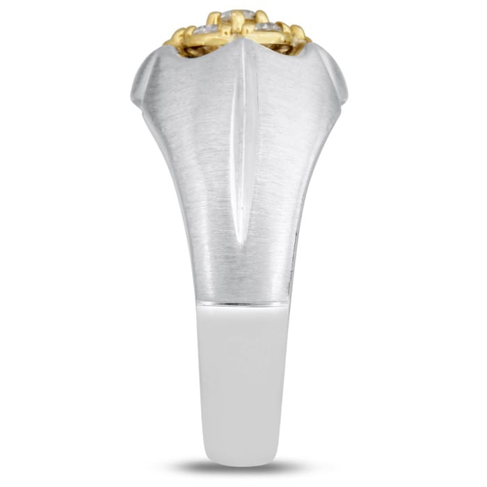 Men's 1/2ct Diamond Ring In 14K Two-Tone Gold