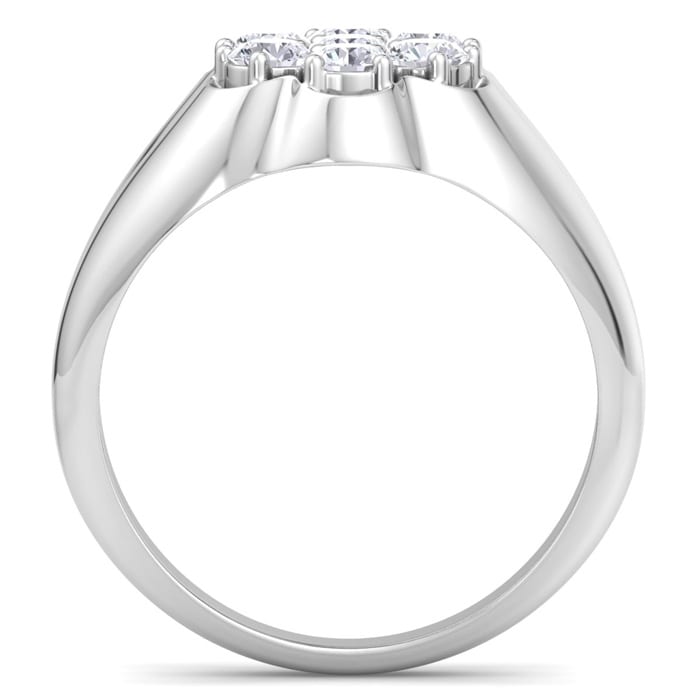 Men's 1ct Diamond Ring In 10K White Gold
