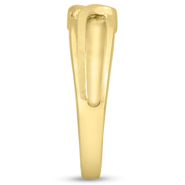 Men's 1/10ct Diamond Ring In 14K Yellow Gold