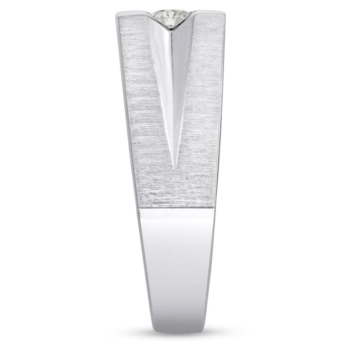 Men's 1/2ct Diamond Ring In 10K White Gold