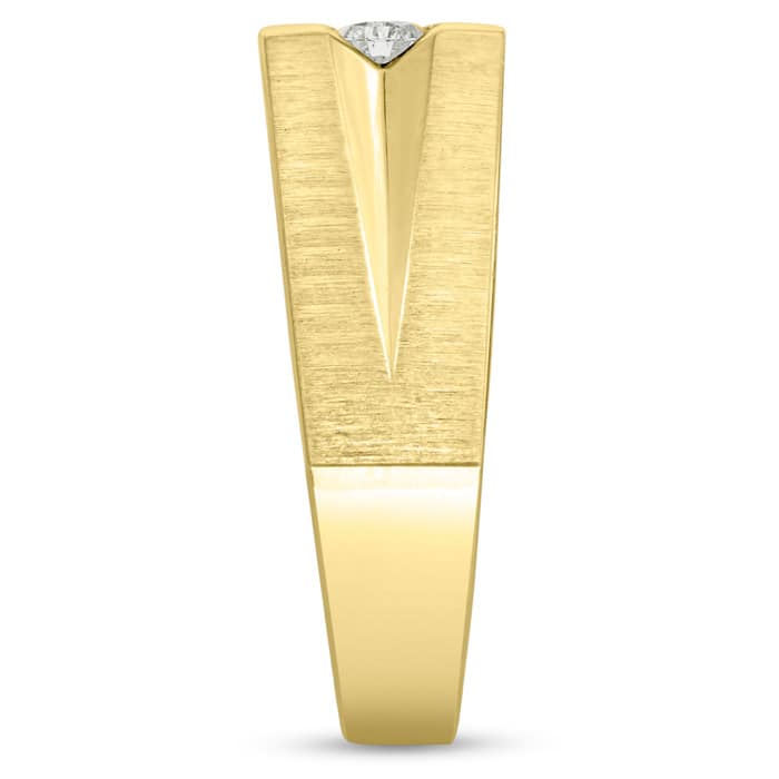 Men's 1/2ct Diamond Ring In 10K Yellow Gold