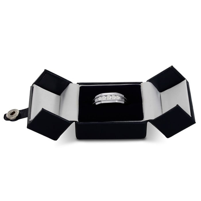 Men's 1/2ct Diamond Ring In 10K White Gold