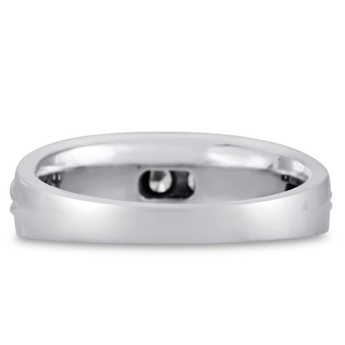 Men's 1/2ct Diamond Ring In 14K White Gold