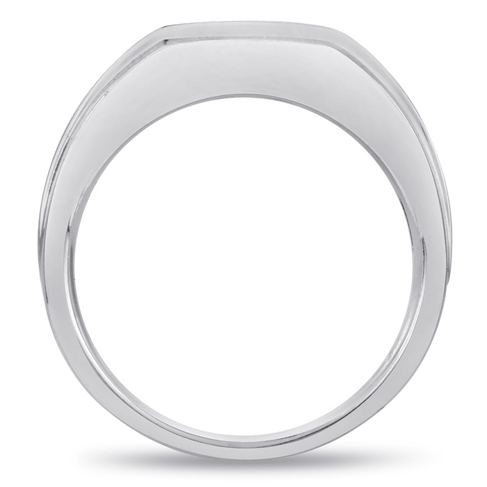 Men's 1/2ct Diamond Ring In 14K White Gold