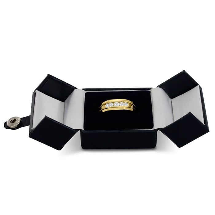 Men's 1/2ct Diamond Ring In 14K Yellow Gold