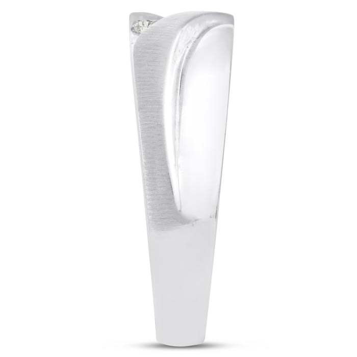 Men's 1/2ct Diamond Ring In 14K White Gold