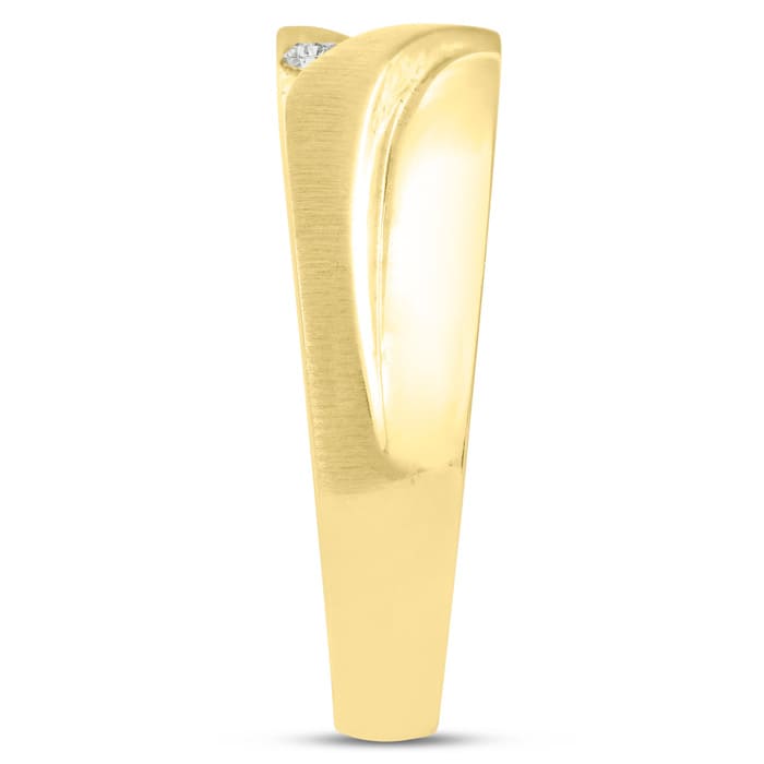 Men's 1/2ct Diamond Ring In 14K Yellow Gold