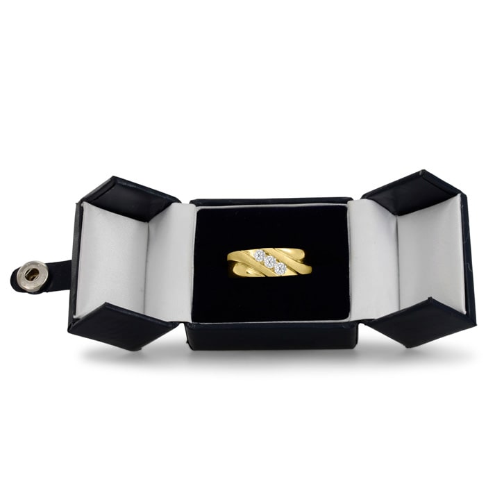 Men's 1/2ct Diamond Ring In 14K Yellow Gold