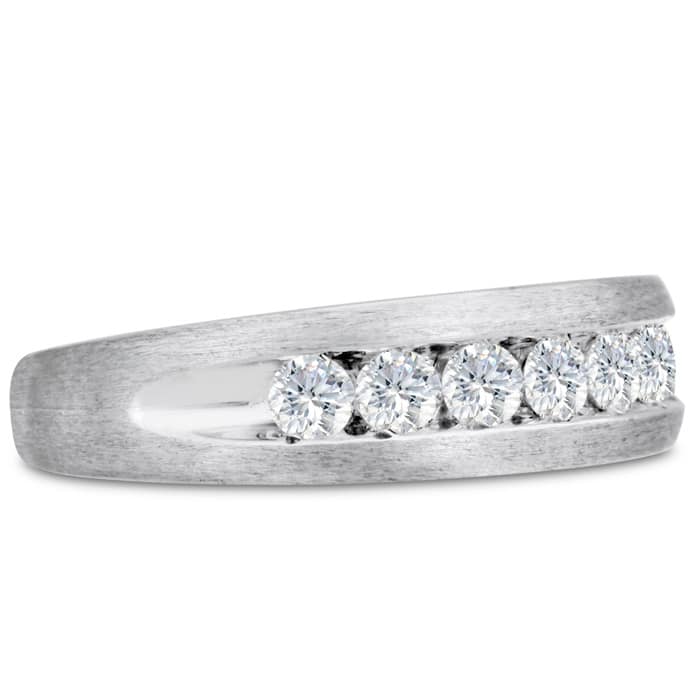 Men's 3/4ct Diamond Ring In 10K White Gold