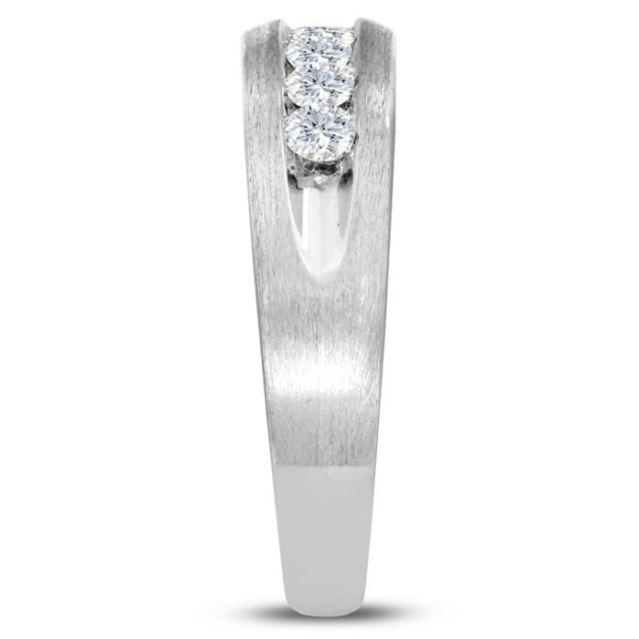 Men's 3/4ct Diamond Ring In 10K White Gold