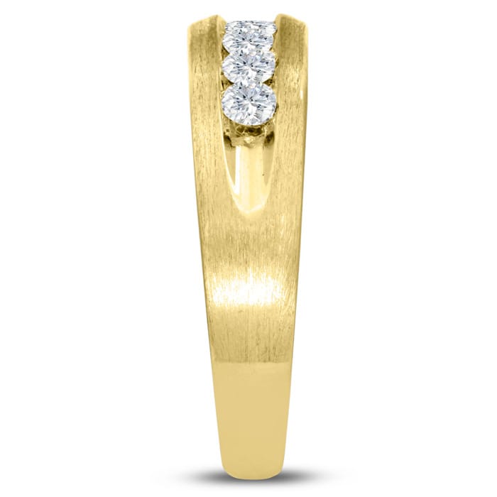 Men's 3/4ct Diamond Ring In 10K Yellow Gold
