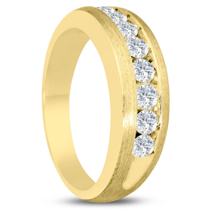 Men's 3/4ct Diamond Ring In 10K Yellow Gold